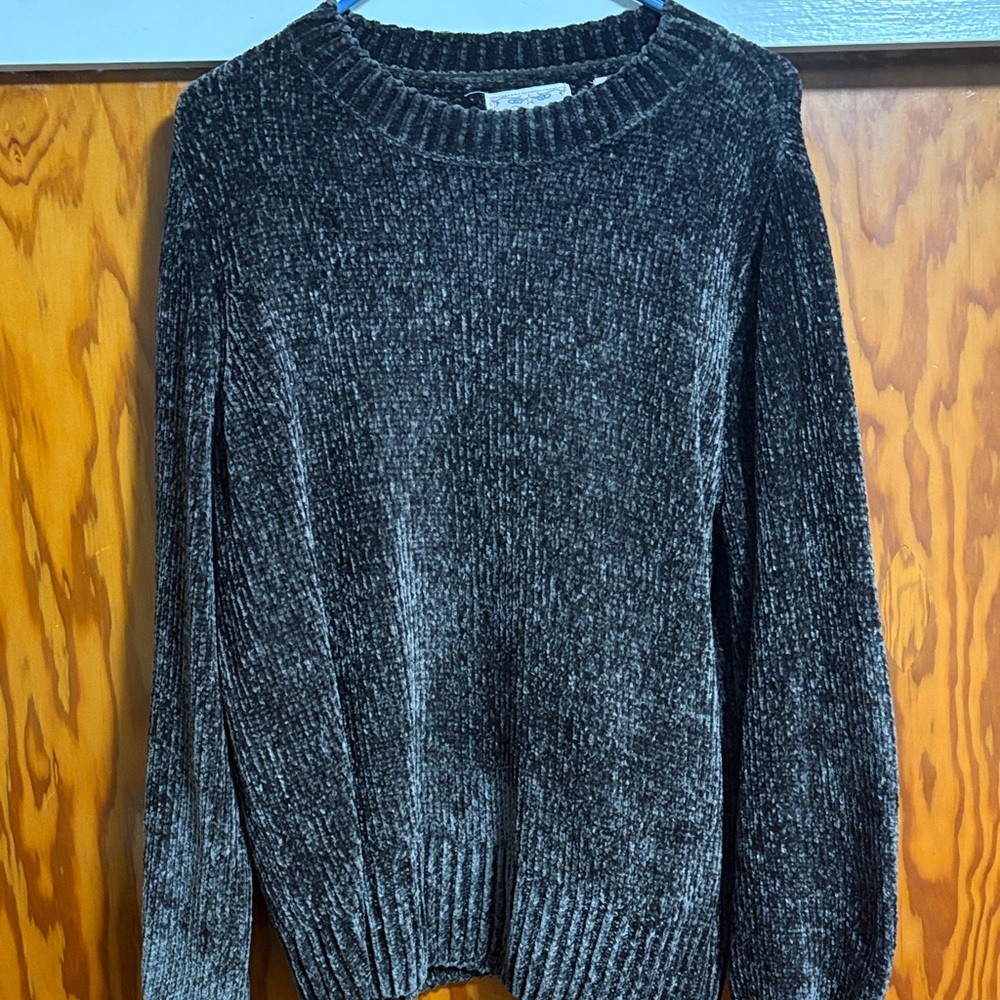 Cozy Black Chenille Sweater